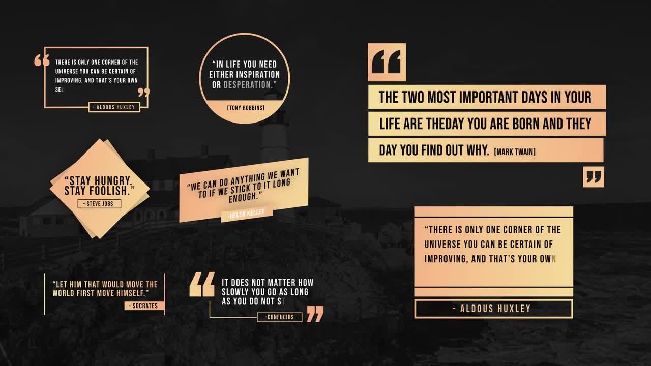 8个干净流畅的时尚标题素材库精选AE模板