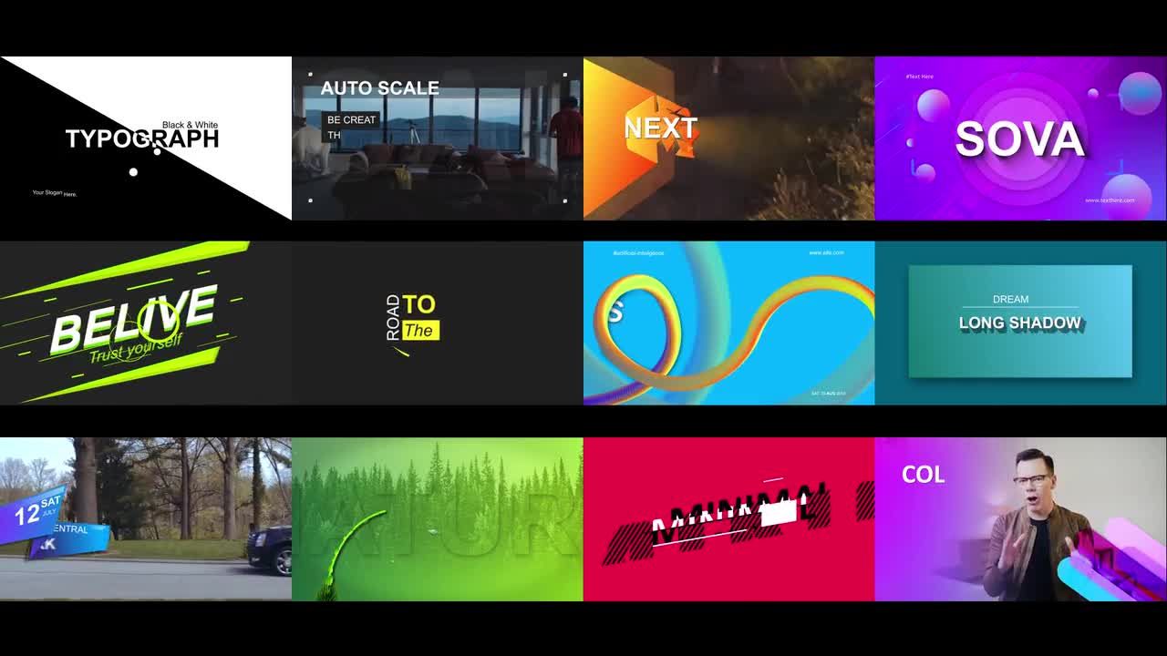 现代印刷术标题动画素材库精选AE模板