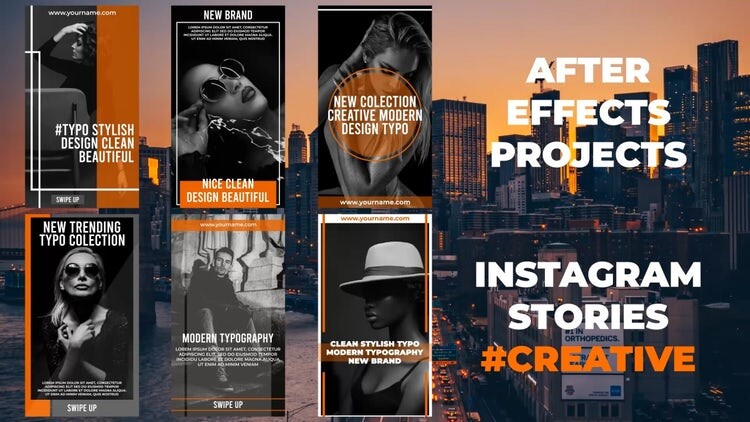 6个独特简洁的动态动画素材库精选AE模板