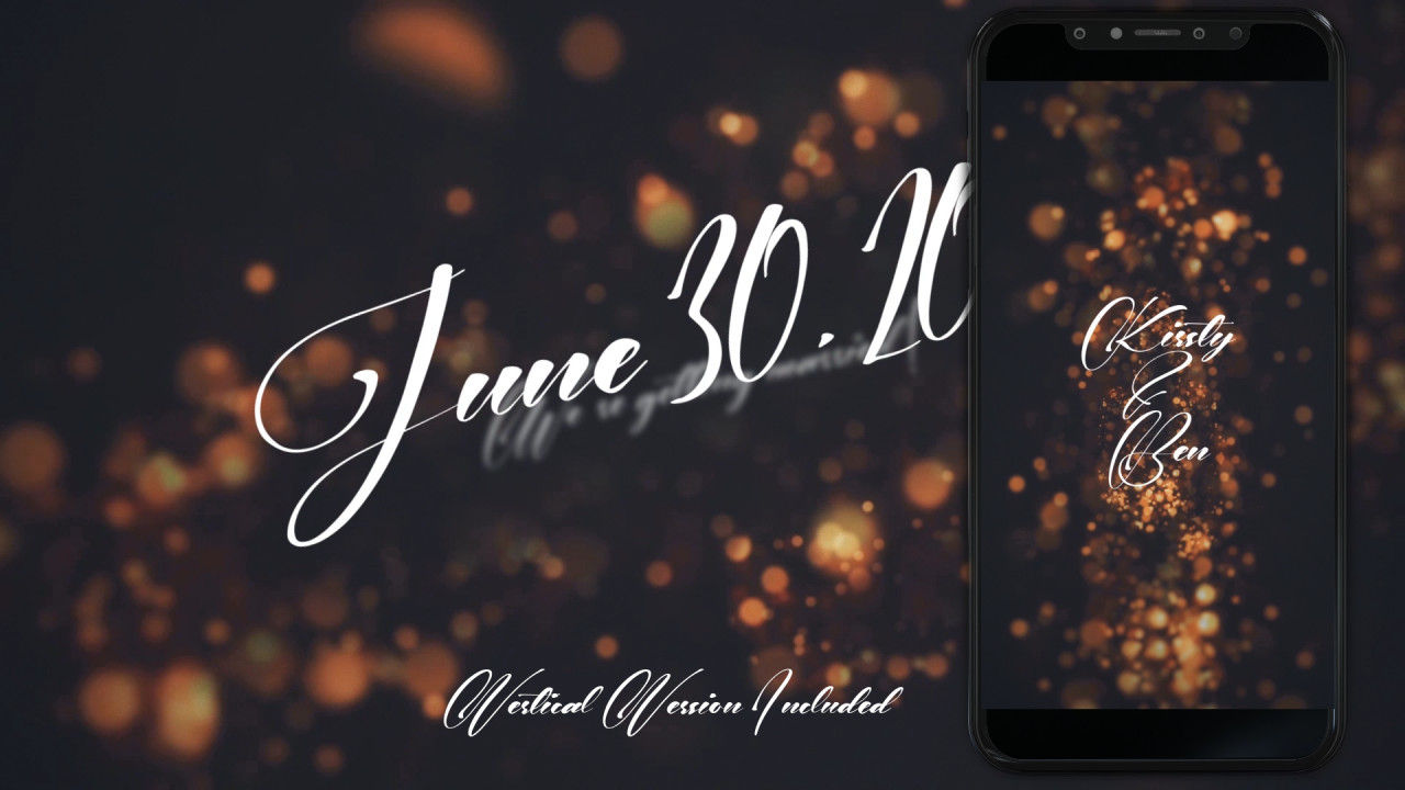 华丽设计的婚礼日期请柬素材库精选AE模板