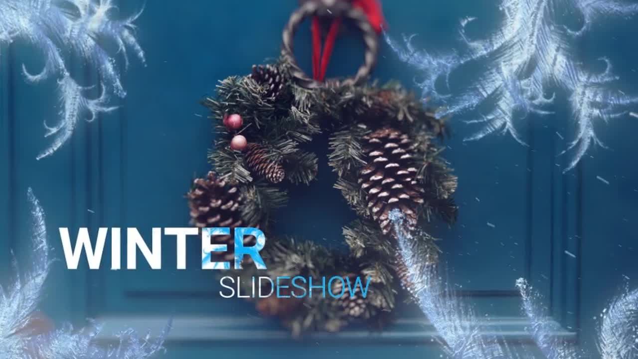 冬天雪花幻灯片素材库精选AE模板