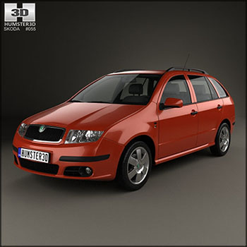 斯柯达Skoda Fabia Combi 2001 3D汽车模型