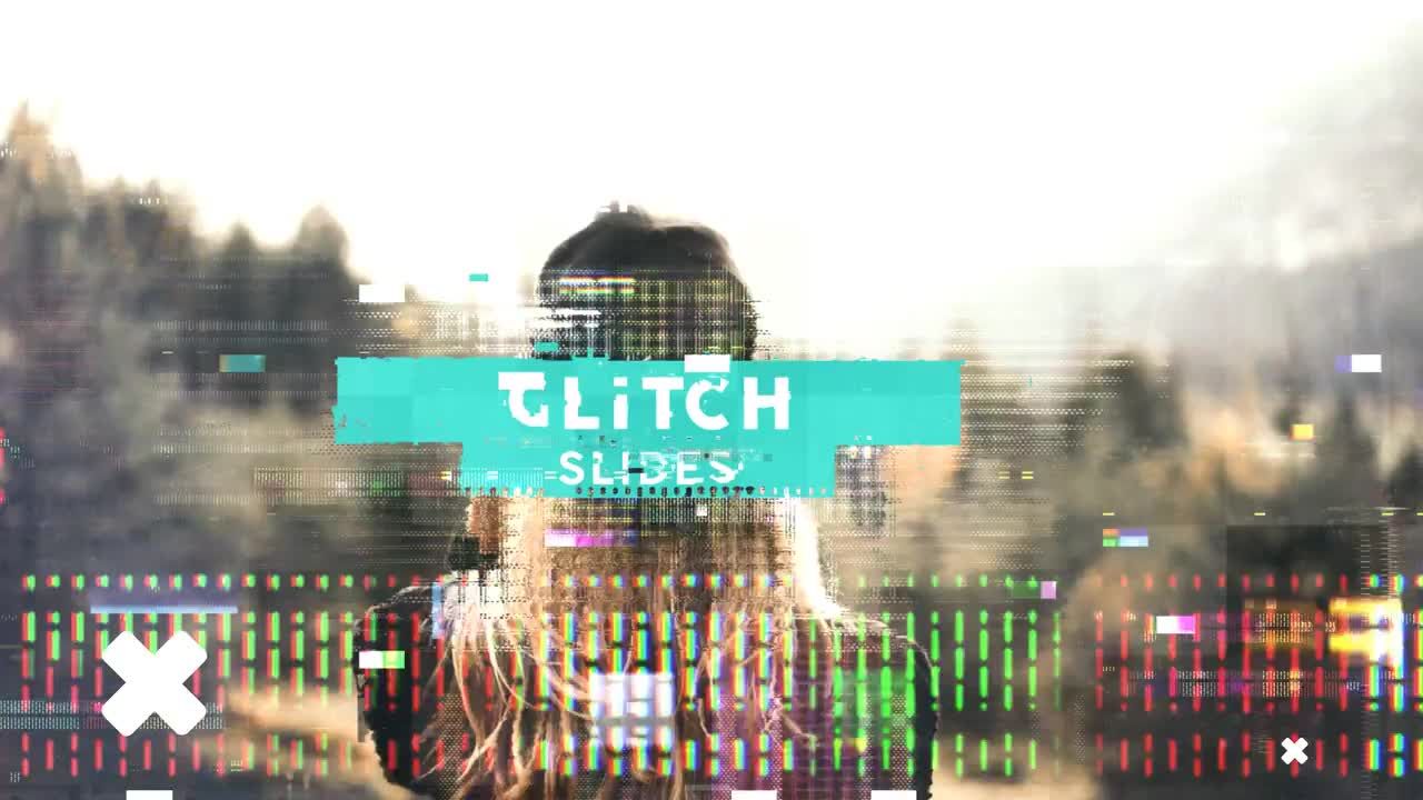 现代时尚活力的小故障幻灯片素材库精选AE模板