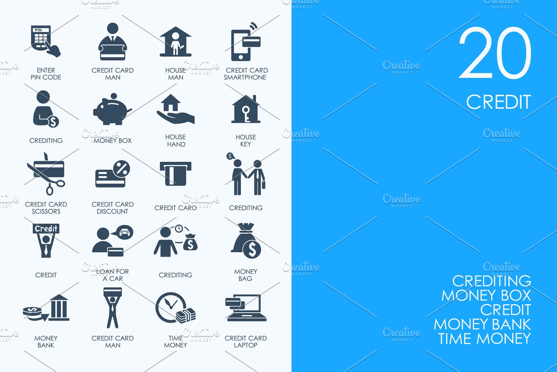 金融信用卡相关图标 Credit icons插图