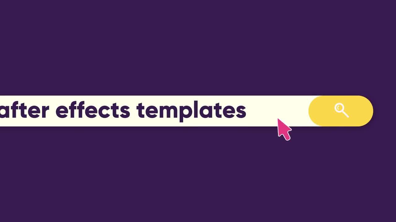 新闻媒体网址搜索动态徽标素材库精选AE模板