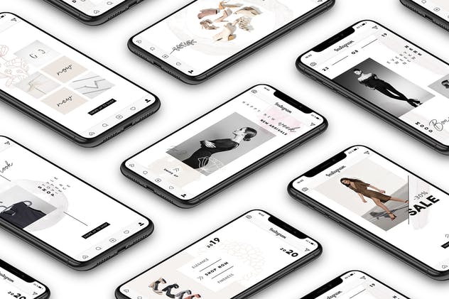 社交新媒体时尚潮流主题广告PSD动画模板v2 ANIMATED Instagram Stories – Pure插图(2)