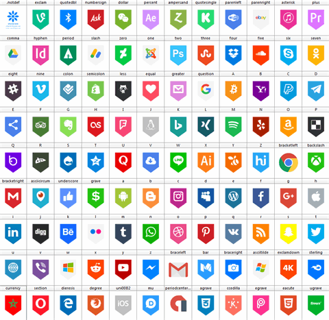 Bottons Social Media font素材之家精选英文字体