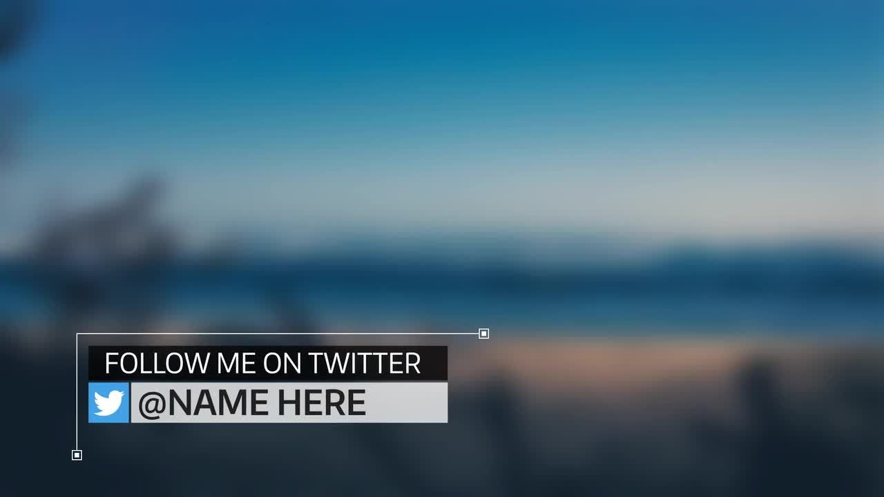 4个不同的下三分之一社交媒体平台标题素材库精选AE模板