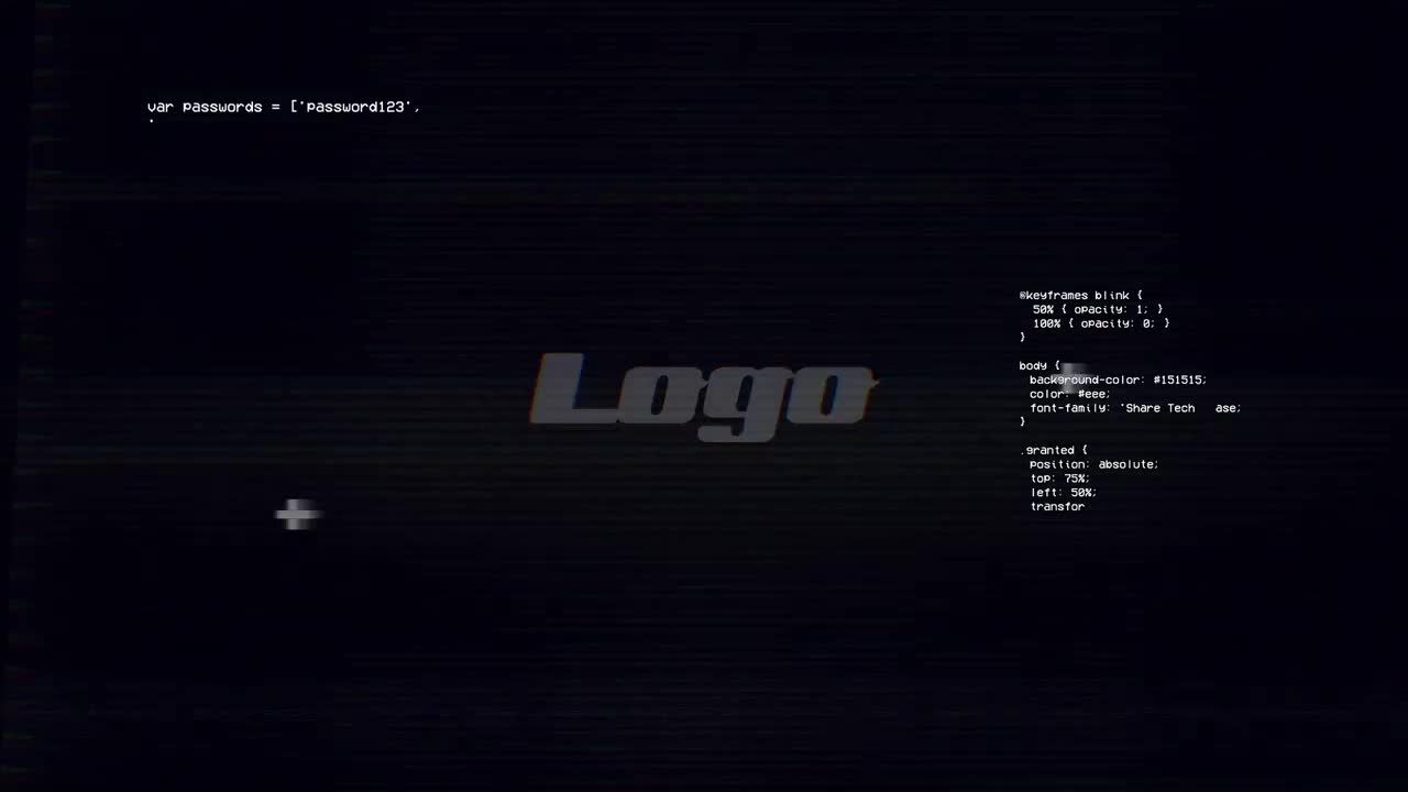 毛刺徽标素材库精选pr模板