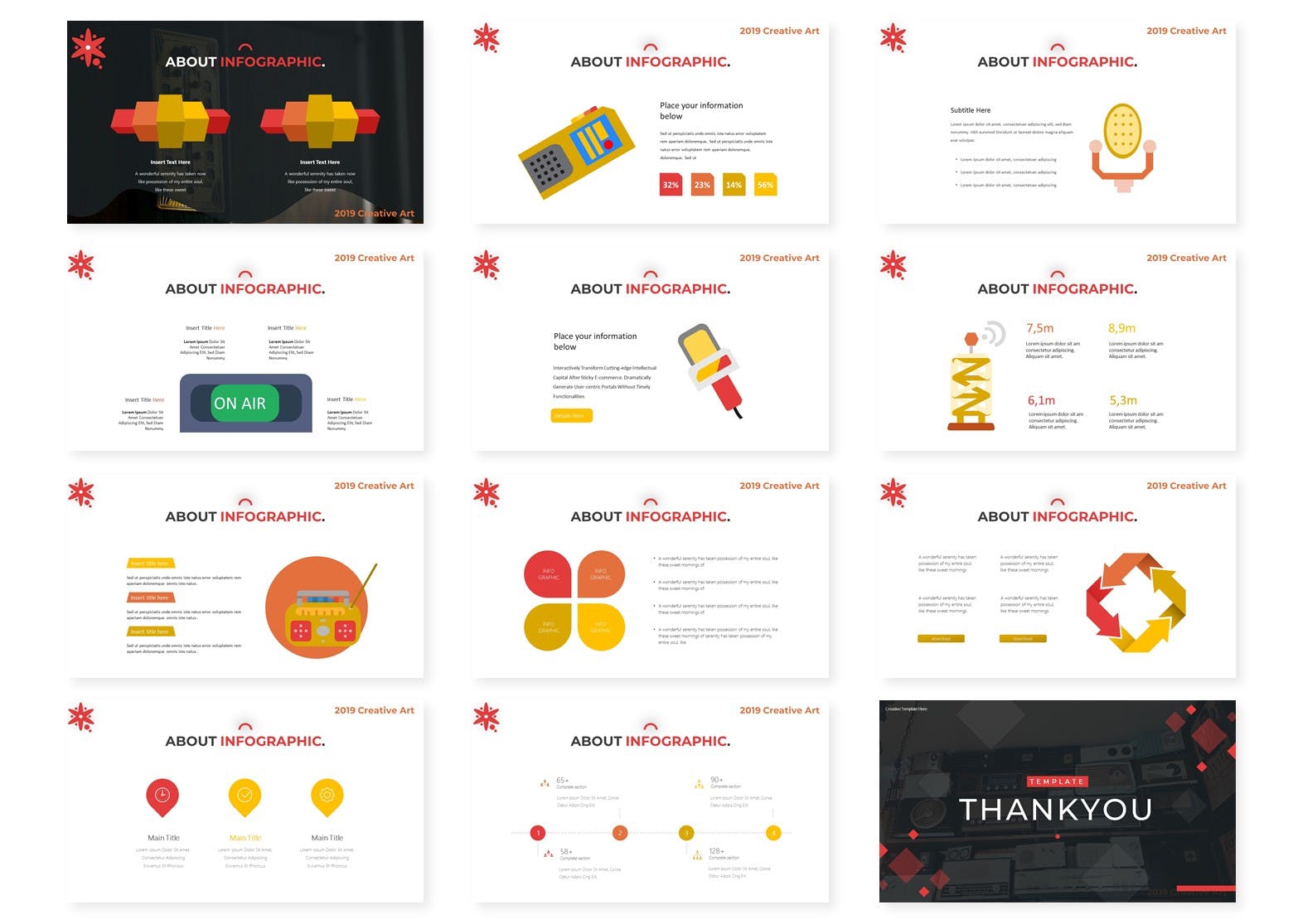 新闻广播行业/摄影录音工作室适用的PPT幻灯片模板 Radiowate | Powerpoint Template插图(3)