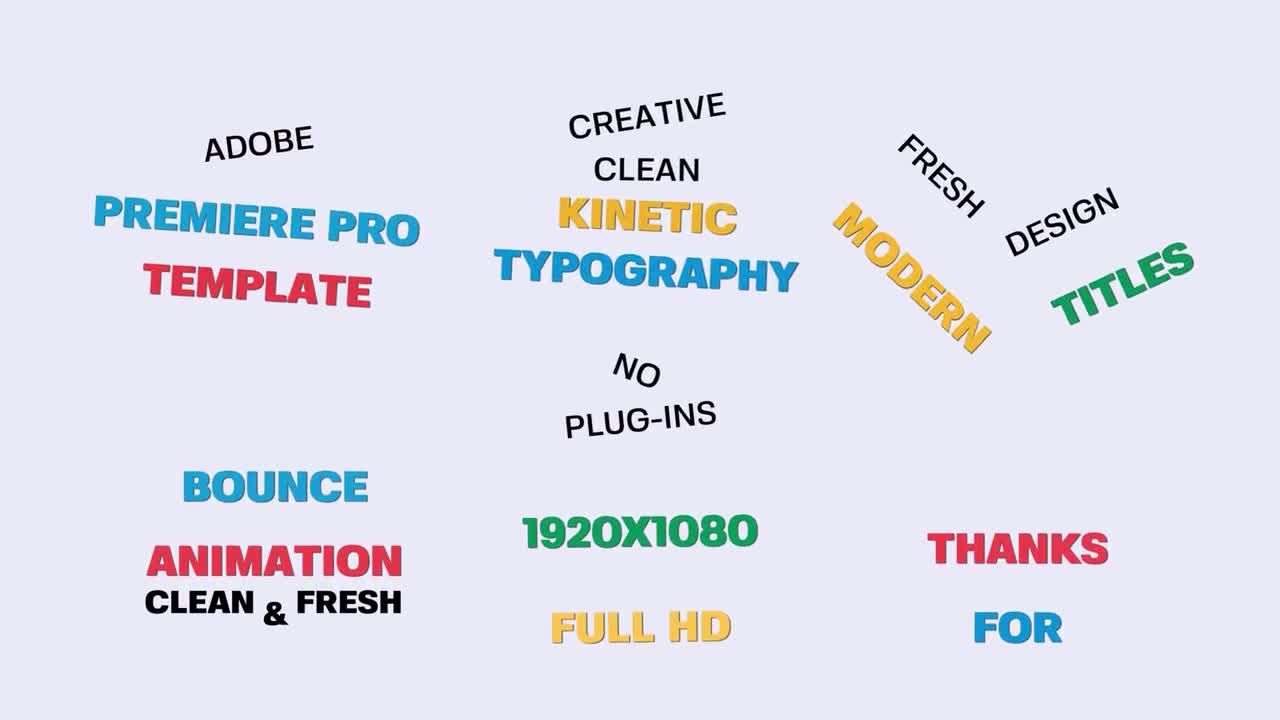 简洁文字标题动画素材库推荐PR模板