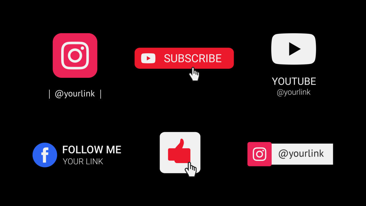 现代社交媒体动画标题素材库精选AE模板