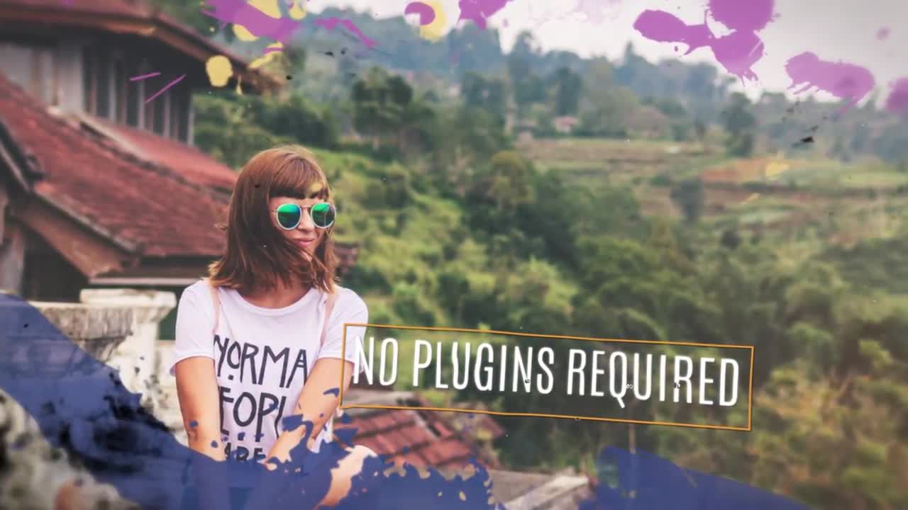 艺术效果的墨水幻灯片素材库精选AE模板