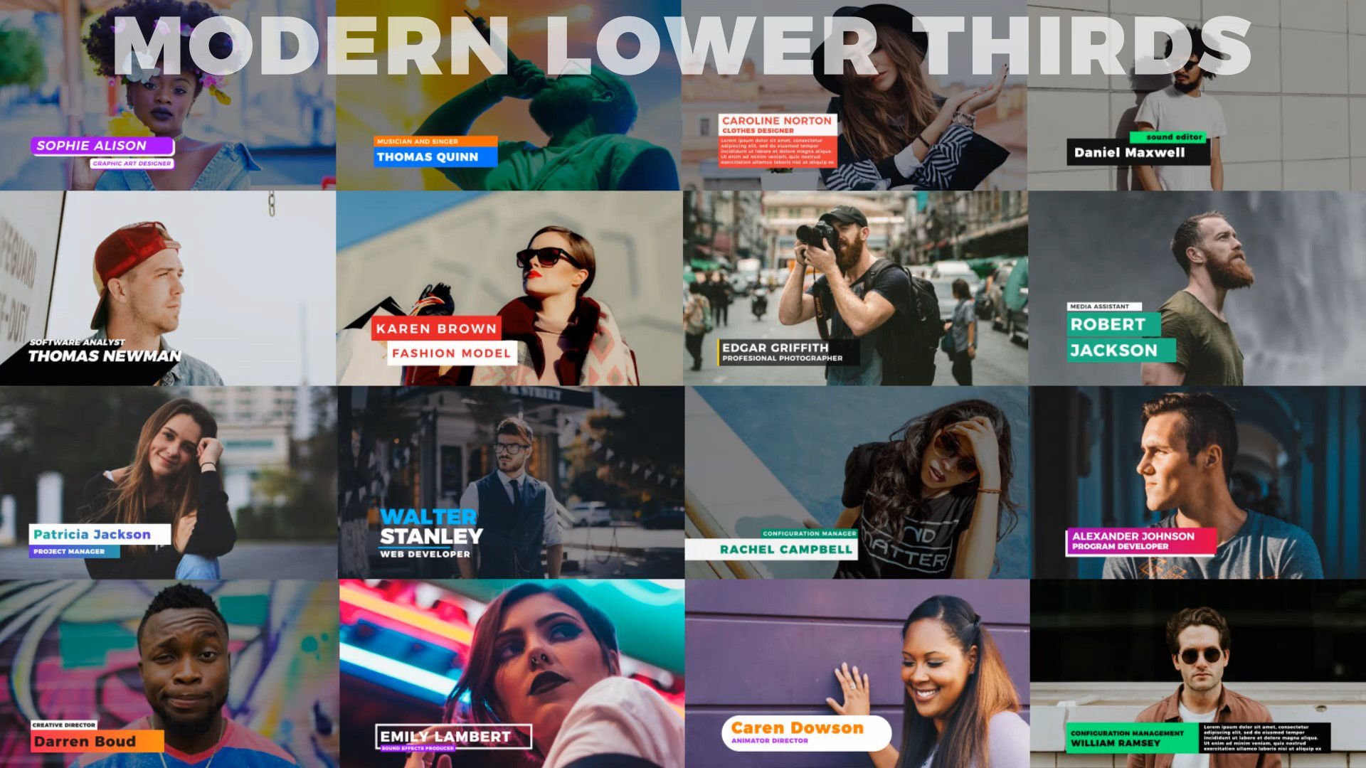 16个设计精美动画图像标题素材库精选AE模板