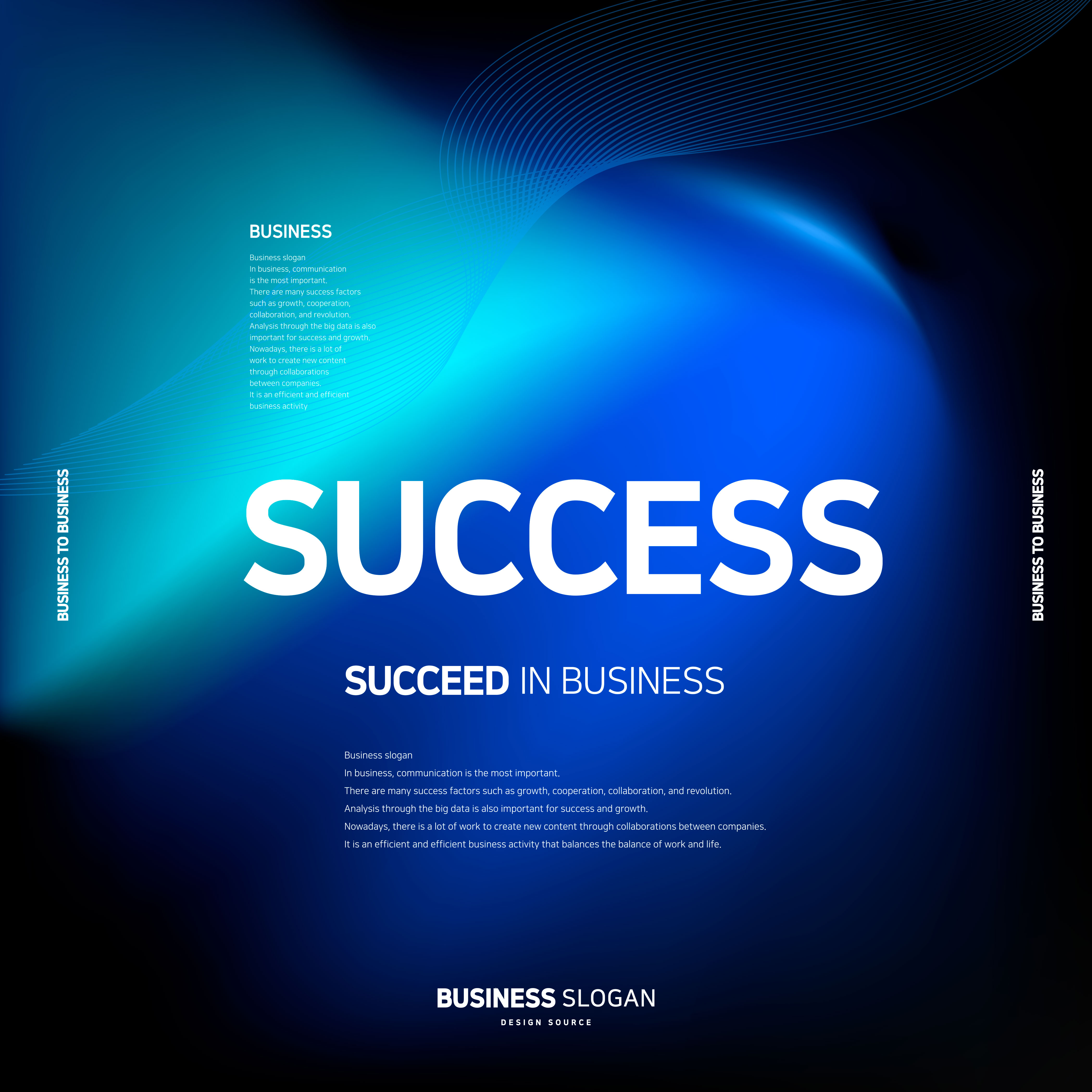 渐变彩色促销广告方形Banner模板套装[AI]插图(1)