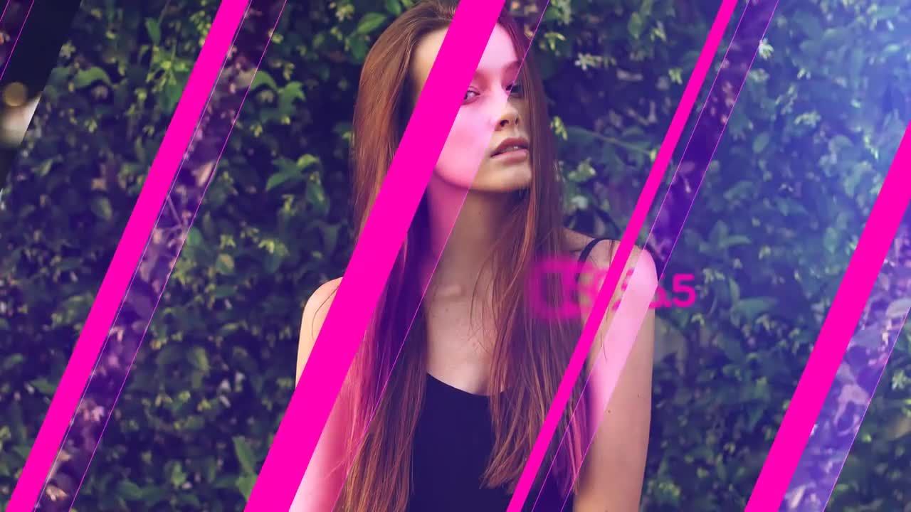 对角线照片幻灯片素材库精选AE模板