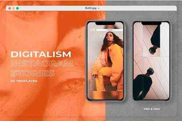 时尚现代风格Instagram社交故事模板素材库精选