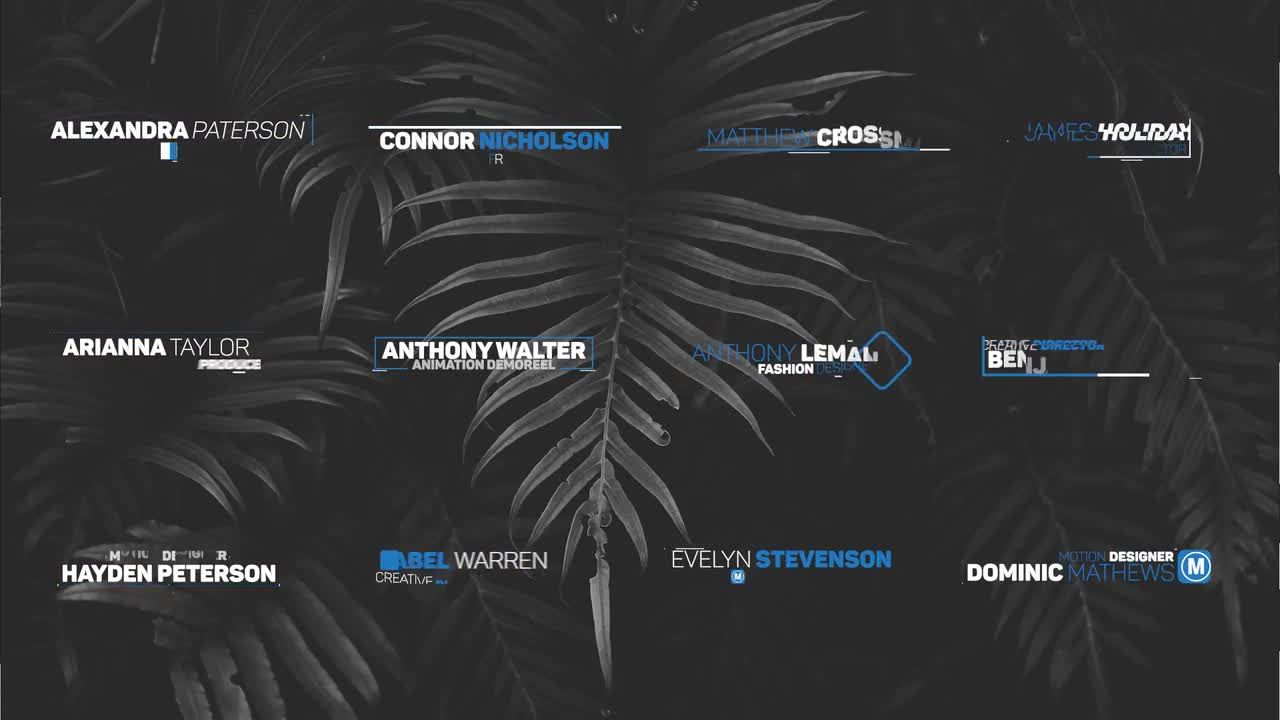 现代下三分之一全屏幕标题素材库推荐PR模板