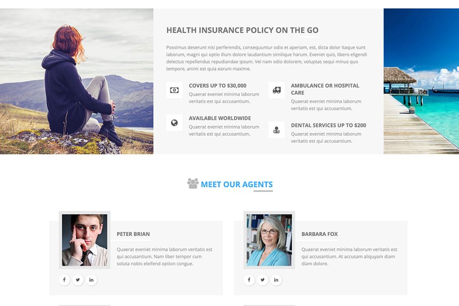保险销售业务网站Joomla模板素材库精选 Hot Insurance插图(2)