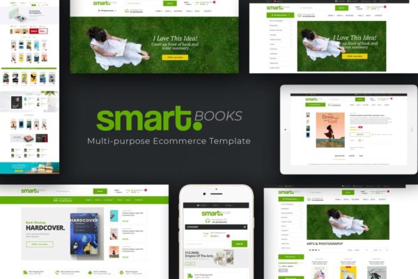 图书/电子书商城OpenCart主题模板素材库精选 SmartBook – OpenCart Theme