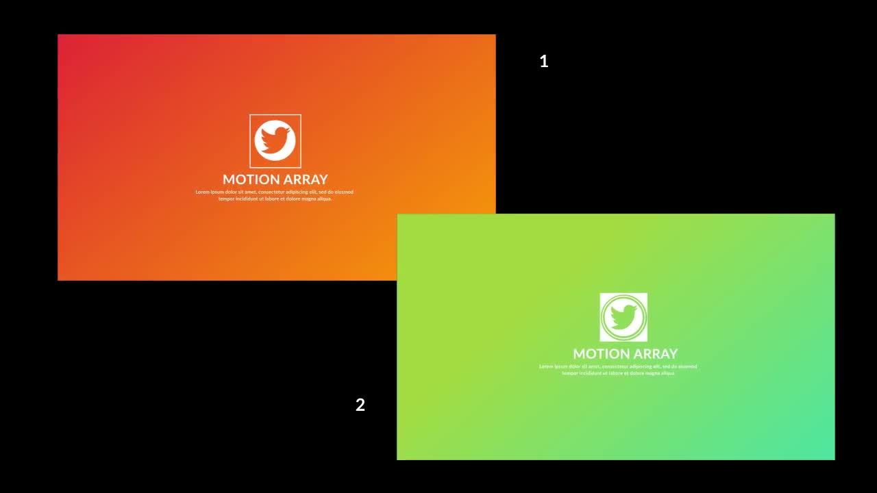 2个不同的徽标开启者素材库精选AE模板