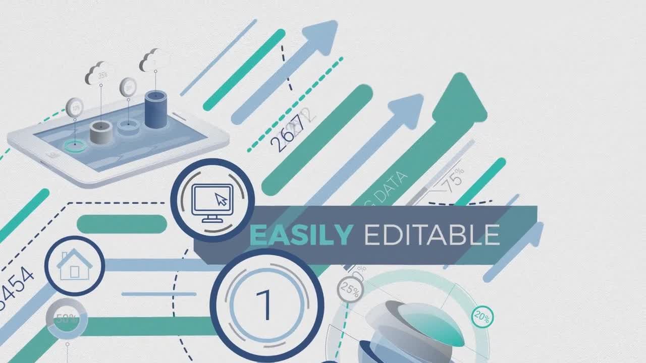 信息图形徽标揭幕战素材库精选AE模板