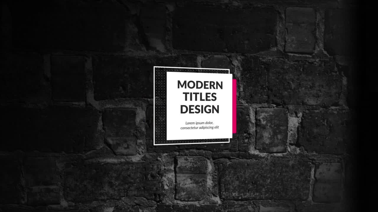 全新的现代文本标题素材库精选AE模板