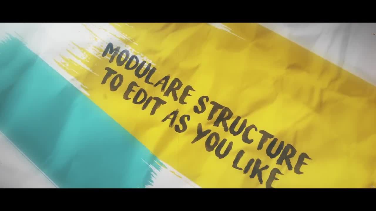 富有创意的笔刷笔触效果广告介绍素材库精选AE模板