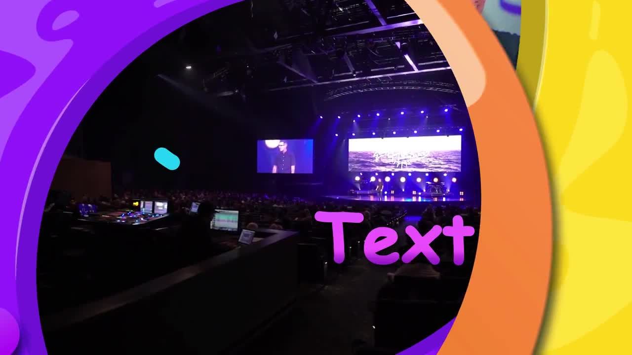 动漫卡通元素多彩形状过渡介绍素材库精选AE模板