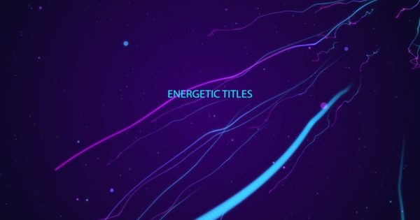 充满科技感由远及近标题动画特效素材库精选AE模板 Energetic Titles