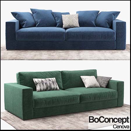 BoConcept双人布艺沙发素材之家精选3D模型