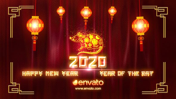 2020年中国新年/鼠年揭幕视频开场素材库精选AE模板 Chinese New Year 2020