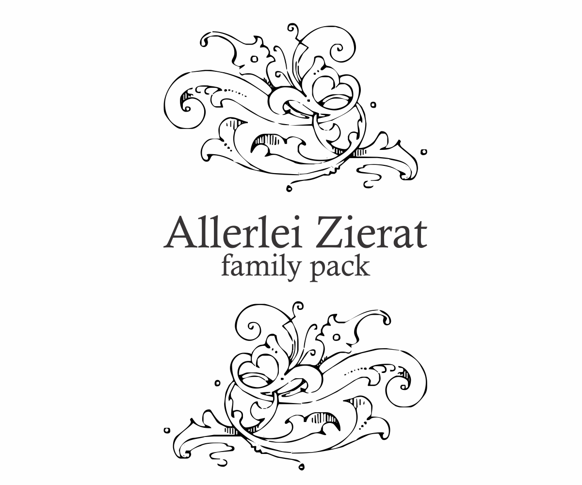 Allerlei Zierat (PACK 5 FONTS)Symbol Font素材之家精选英文字体