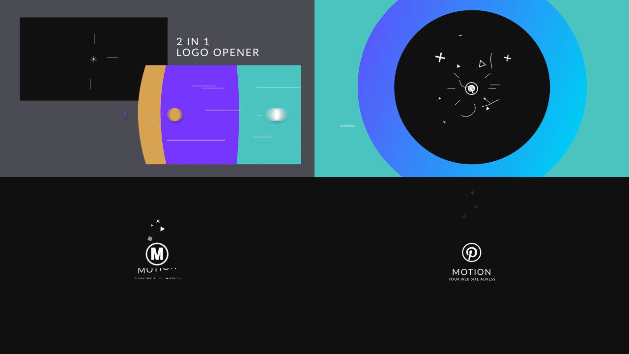 标志开启器徽标显示素材库精选AE模板