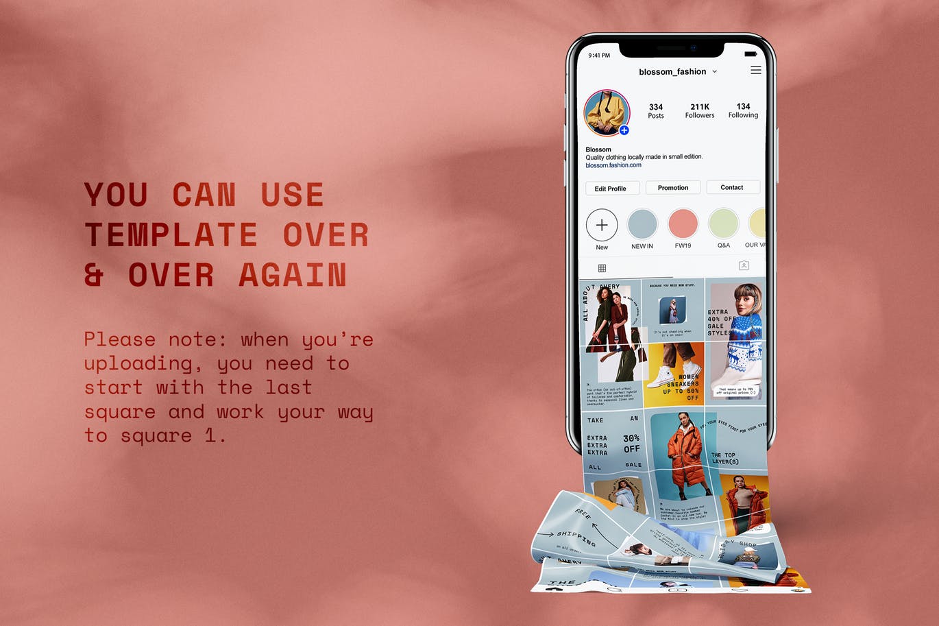 Instagram社交平台拼图设计风格设计素材包 Instagram Fashion Puzzle插图(2)