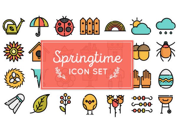 生机盎然的春天主题图标 Free Download Spring Icons