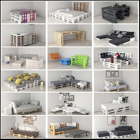 32款家具沙发床具等3DMAX模型