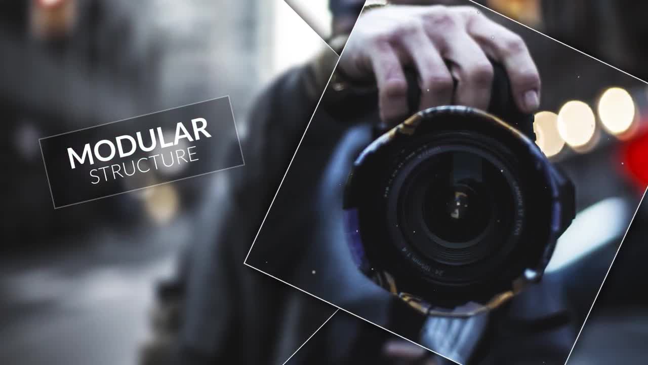 现代时尚图形拼接图文展示素材库精选AE模板