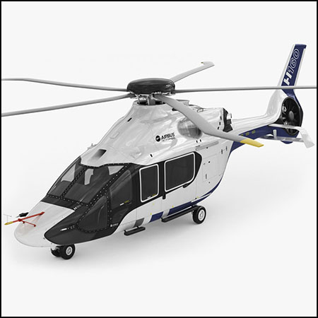 空客直升机飞机3D/C4D模型