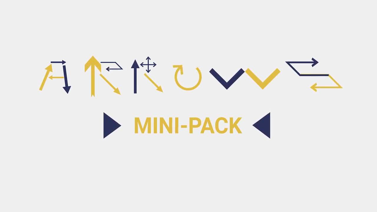 10个自定义箭头迷你包装素材库精选AE模板