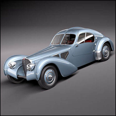 布加迪57型大西洋老爷车3D 模型