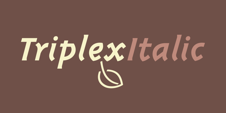 Triplex Italic Font Family素材之家精选英文字体