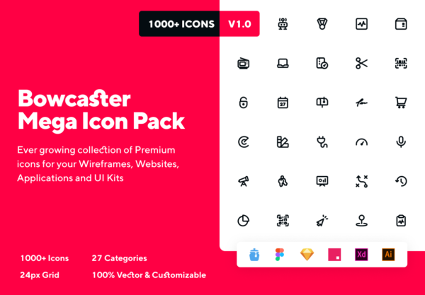 素材库下午茶：高品质APP常用图标套装下载[Sketch,Ai,XD,Fig]