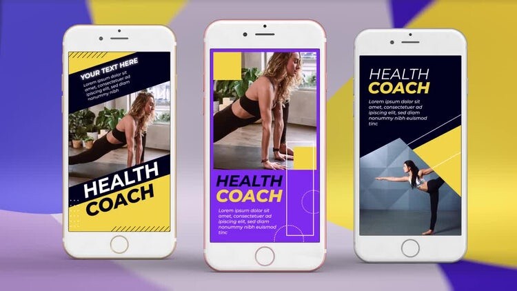 运动健身课程动画素材库精选AE模板