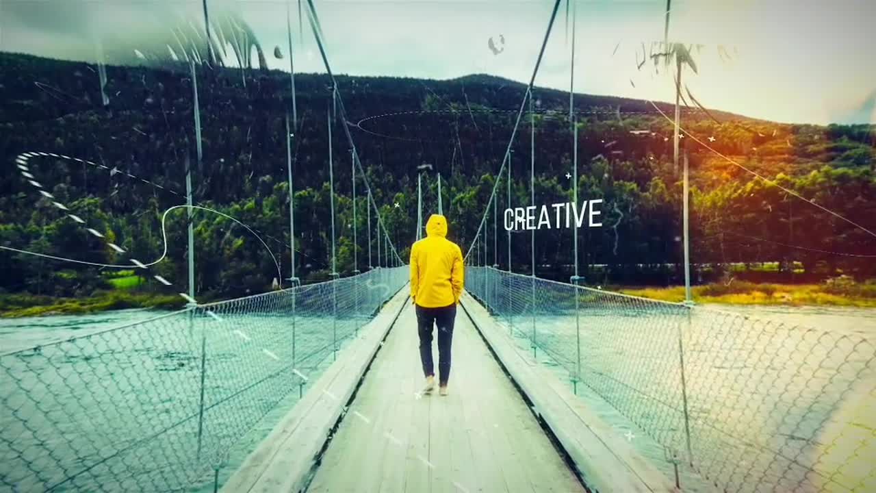 墨水效果旅行预告片幻灯片素材库精选AE模板