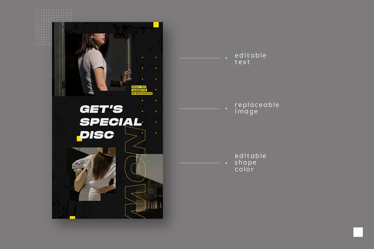 Instagram社交媒体自媒体品牌宣传设计模板素材库精选素材 Instagram Story Template插图(4)