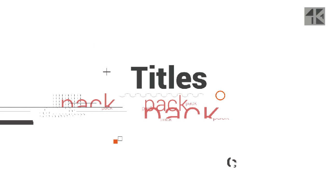 动态小故障文字标题动画素材库精选AE模板