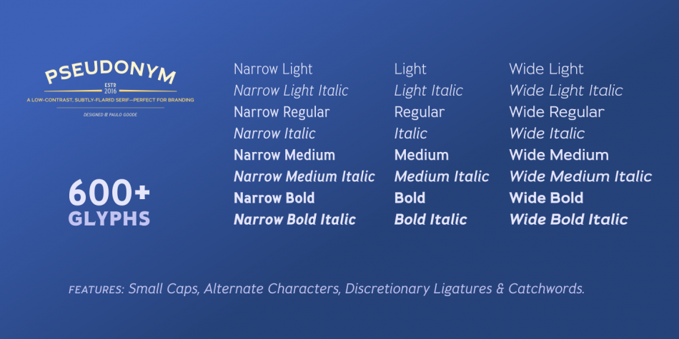 Pseudonym Font Family插图7