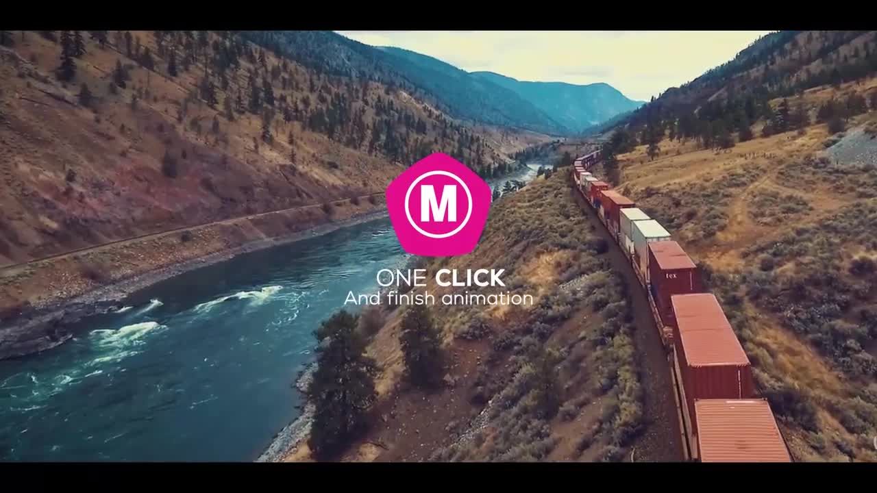 五种不同的形状的徽标展示素材库推荐PR模板