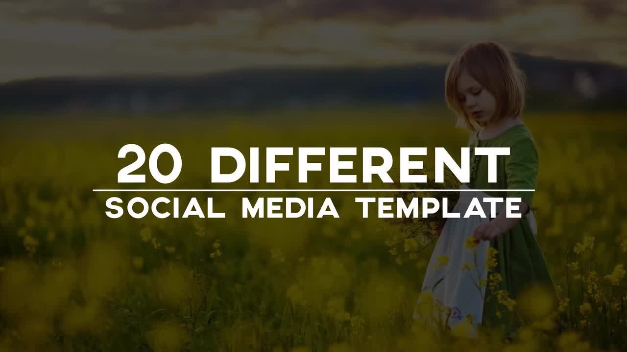 清洁社交媒体降低三分之二素材库精选AE模板